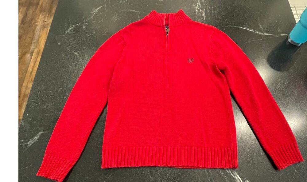 CHAPS Red knit sweater 100% Cotton men's Medium